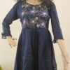 Pleeted kota kurti with embroidery