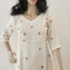 Suri - Munga Kota Kurti with embroidery and cutwork inspired pattern