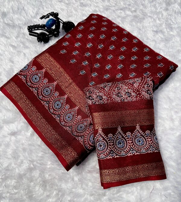 Druthi-ajrakh georgette saree