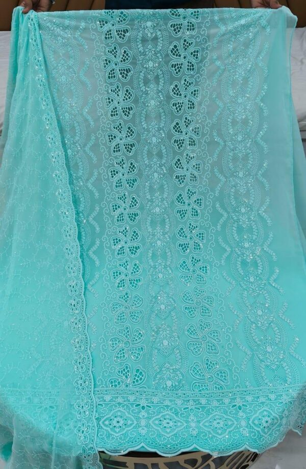 Dhruva- pastel blue Heavy embroidery georgette salwar