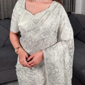2026/09/1001627736-scaled.jpg Swasti - offwhite Chandi silk Organza Saree with Embroidery