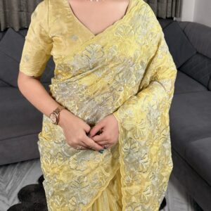 2026/09/1001627737-scaled.jpg Swasti 002- yellow Chandi silk Organza Saree with Embroidery