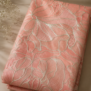 2026/09/1001641460.png Srina-002- peach soft Organza Saree with turkish style Embroidery