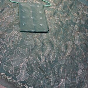 2026/09/1001642507.jpg Rewa-002- Blue Organza Saree with turkish style Embroidery