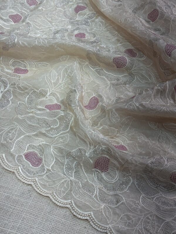 Sarga 001- chandi silk Organza Saree with Embroidery